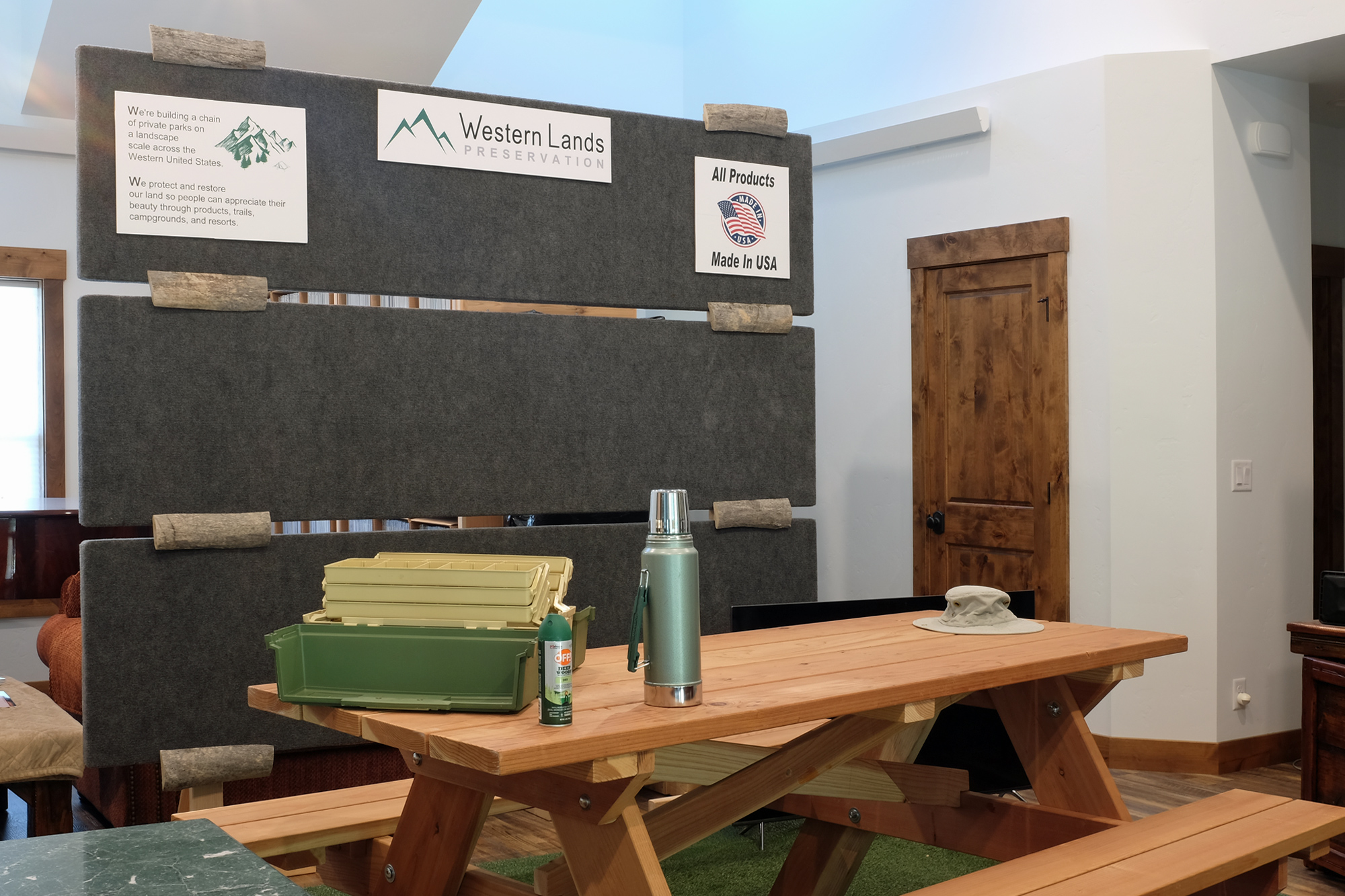 Half built booth for Las Vegas Resort and Gift Shop show 2025.